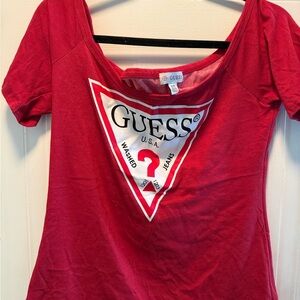 Guess Women's Bold Red Short Sleeve Tee